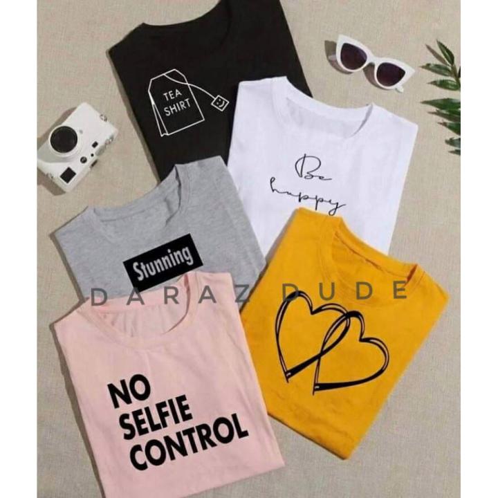 Pack%20of%205%20Half-Sleeve%20Cotton%20T-Shirts%20for%20Girls%20and%20Women%20-%20Casual%20Wear%20-%20Image%204