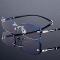 Presbyopia Glasses High Definition Frameless HD Reading Glasses Anti Fatigue Anti Blue Glasses for Men's Office Use Daily. 