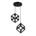 3in1 Base Square Cube Hanging Lamp / 2in1 Base Square Cube Hanging Lamp, Ceiling Lamp, Pendant Lamp, For Home, Office, TV Lounge, Bed Room, Led Light, Led Bulb, Filament Bulb. 