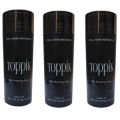 Pack of 3 Dark Brown Toppik Hair Building Fibers 27.5g best thickening of hair instantly. 