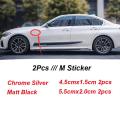 2pcs M Sport / Power Set Emblems Stickers Badges Wing Side Fender Car styling logo For BMW M3 M5 320 325 E36 E46 E90 E92 F10 F30. 