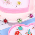 10pcs Children Kids Little Girl Adjustable Jewelry Rings in Box, Random Shape. 