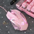Pink Gaming Mouse Wired Mice Mechanical led light backlight Mause USB For Girls Women PC Laptop desktop Computer FPS Gamer. 