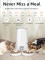 ROJECO Automatic Cat Feeders for 2 Cats, 4L Cat Food Dispenser with APP Control, Double Stainless Steel Bowls, Dual Power Supply and Low Food Alarms, 2.4GHz Wi-Fi Enabled Pet Feeder for Cats and Dogs. 
