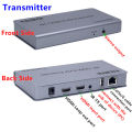 4K 120M HDMI KVM Extender By RJ45 Ethernet Cat5e Cat6 Cable Converter TX RX Support USB Mouse Keyboard Extension Touch Screen. 