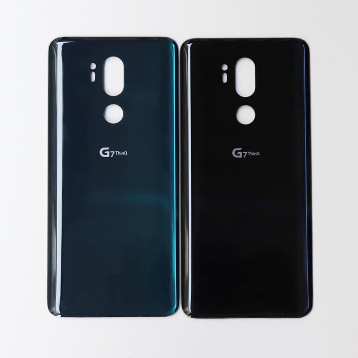 Original New Rear Housing For LG G7 ThinQ G710EM G7+ Back Cover Glass Battery Door Case Replacement With Adhesive Sticker