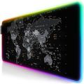 RGB Gaming Mouse pad - World Map Print RGB  Table Size Gaming Mousepad With Different  Lighting Modes - 1200mm x 600mm  x 4mm. 