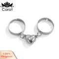 Carat Love Heart Couple Ring Half Love Heart Magnetic Couple Rings Valentine's Day Gift Jewelry for Men Women Fashion Accessories Magnetic Ring. 