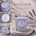 Noor Odor Lavender Scented Candle – Premium Soy Wax Glass Candle 40ML | Relaxing Aroma for Home Décor & Self Care. 