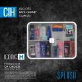 Splash Bathroom Cabinet by JoyClick - Hanging Wall Mounted Design with Double Transparent Doors - Versatile Storage Solution - Ideal for Organizing Bathroom Essentials - Stylish and Durable Cabinet. 