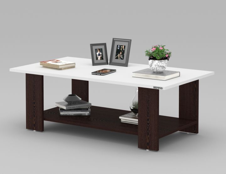 DIY Wood Coffee Table Centre Table (Finish Color - Wenge White, Do-It-Yourself))