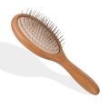 Wooden Hair Brush With Metal Bristles (Large Size) (Oval Shape) | Bamboo Wooden Hair Combs | Natural Wooden Bamboo Brush | Wooden Brush and Comb | Wood Combs For  Hair Fall | Hairbrush for Women   Men Kids | Lakri Ka Kanga Kangi | Wood Comb For Curly Hair. 