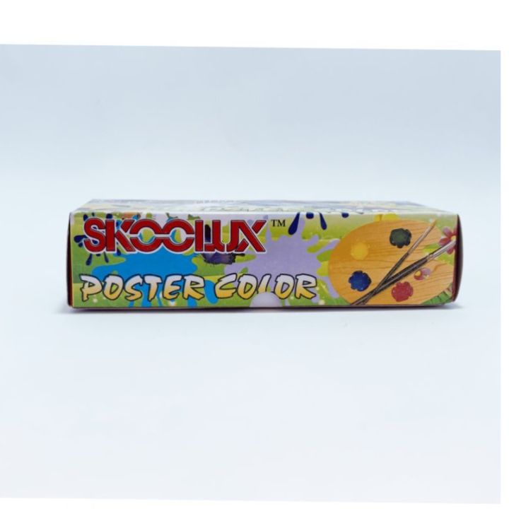 Poster Color Set Skoolux – 12 Bright Colors (20cc Each) for School & Art Projects