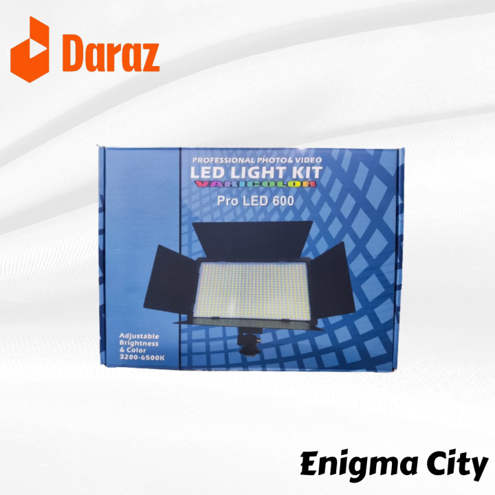 Pro%20LED%20Light%20600%20-%20Adjustable%20Brightness%20And%20Colour%20-%203200k%20-%206500k%20For%20Studio%20And%20Cameras.%20-%20Image%203