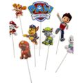 Paw Patrol Theme Cake Toppers - Cake Toppers - Blue Colors - Boys Theme - Pack Of 8 Cake Toppers. 