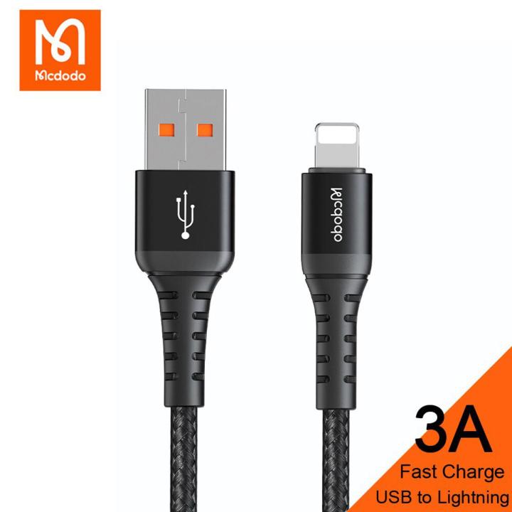 Mcdodo USB to Lightning Cable for iPhone 13 12 11 Pro Max XS XR 8 7 iPad 3A Charge Data Transmission Cord iOS Phone Charger Wire