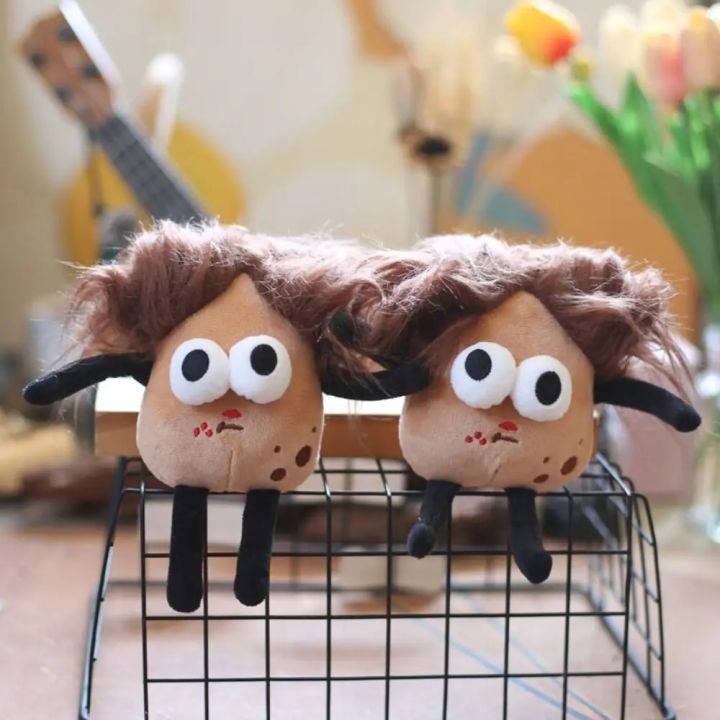 CGGJNUOH Cute Funny Anime Big Mouth Girl Plush KeyChain Sausage Mouth Doll Backpack Plushie Pendant DIY Stuffed Kids Toy Sisters Gift