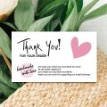 40pcs/pack Thank You Card For Supporting Business Package Decoration - Business Card Handmade With Love. 