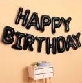 Honey Bee Birthday Foil Balloons Theme With Black Birthday Foil & Stars Foil Balloons. 