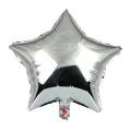 SILVER STAR FOIL BALLOON ( PACK OF 5 STAR FOIL BALLOON ). 