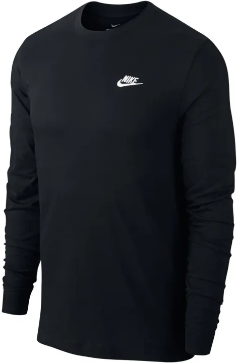 VogueVault%20-%20Stylish%20Black%20Cotton%20N.I.K.E%20Printed%20Full%20Sleeves%20T-Shirt%20For%20Mens%20-%20Image%203