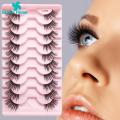 Green Home Artificial Lashes Removable Women 3D Half Fake Lashes Grafting. 