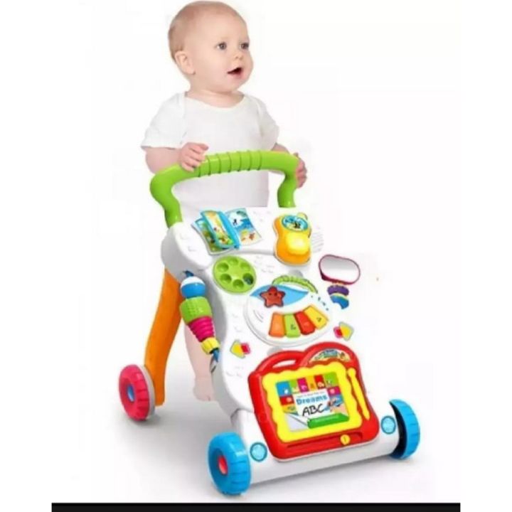 4 1 Children Music Walker Baby Learn About Walk Stand Trolley Toys For Baby Girl and Boy 100 Imported Made Daraz.pk