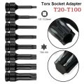 1Pcs New Metric 1/2 Inch Shank Electric Drill Socket Adapter Long Bit 78mm Length Torx Socket Cr-Mo Steel T20-T100 Socket Wrench. 
