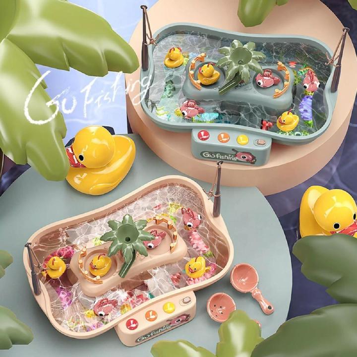 Fish Catching Game Fishing Game With Water Circulation Pool With Water Fountain Function