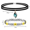 30 PCS Black Velvet Choker Necklace Set Henna Tattoo Choker Set Velvet Tattoo Ribbon Velvet Choker Set for Teen Girls Women. 