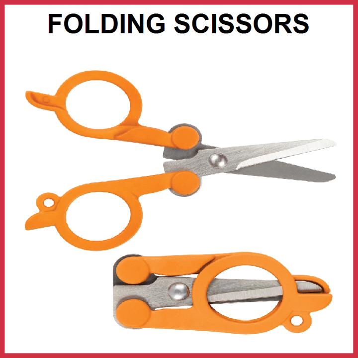 Travel Scissor - Folding Scissor And Cutter - Mini Scissors Cute - Mini Scissors For Eyebrow - Pocket Scissors - Portable Scissors - Manicure Scissors Folding - Small Scissors Cute - Mini Scissor - Eyebrow Scissor - Mustache Scissors - Nose Scissor