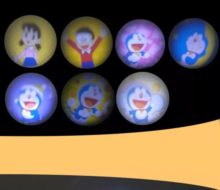 Kids Mini Doraemon Projector Camera Toy For Kids/ Kids Cell Operated LED Mini Image Projector Camera Easily Switch Image By Pressing Button/ LED Projector Light With 24 Animal Images Pattern With 3 Random Chips Easy To Carry Amazing FOR bedtime Story