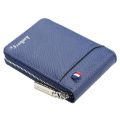 【Ready Stock】Cod✔ Baellerry Men'S Wallet Fashion Zipper Purse Small Short Credit Card Holder For Male Vintage Mini Man Purse With Coin Pocket K9105. 