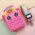 Pop It Purse Unicorn Pop It Bag For Girls Fidget Popit Relieve Gift. 