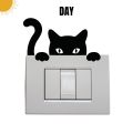 Unique Glow In The Dark Cat Sticker For Switch Board Art With Glowing Eyes | Glow In The Dark Sricker For Girls And Boys And Kids Room | Glow In Dark Prank Halloween Sticker | Horror Cat With Glowing Eyes Wall Sticker For Bedroom. 