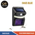 Solar Powered Light Night Mosquito Killer Wall Lamp LED Sensor Bug Zapper Mini Trap Fly Insect Repeller Outdoor Mosquito Racket, Rechargable Reject Ultrasonic Electronic Mosquitos Killer Indoor Insect Lamp. 