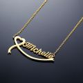 Customized Double Name Locket Golden / Silver Pleated. 