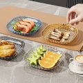 10 Plates with Stand Multi-function Spit Bone Dish Household Plastic Spit Bone Dish Round Square Set Dining Table Garbage Plate. 