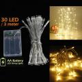 Golden Multi Battery Operated Blinking LED Fairy Light Flashing for Festival Eid Wedding Function Birthday Party Decoration - 12 ft. 