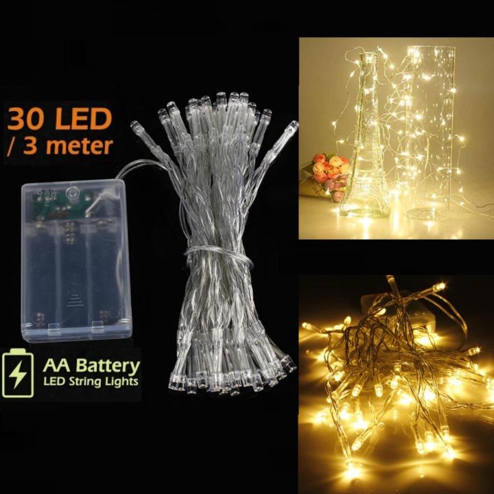 Golden Multi Battery Operated Blinking LED Fairy Light Flashing for Festival Eid Wedding Function Birthday Party Decoration - 12 ft