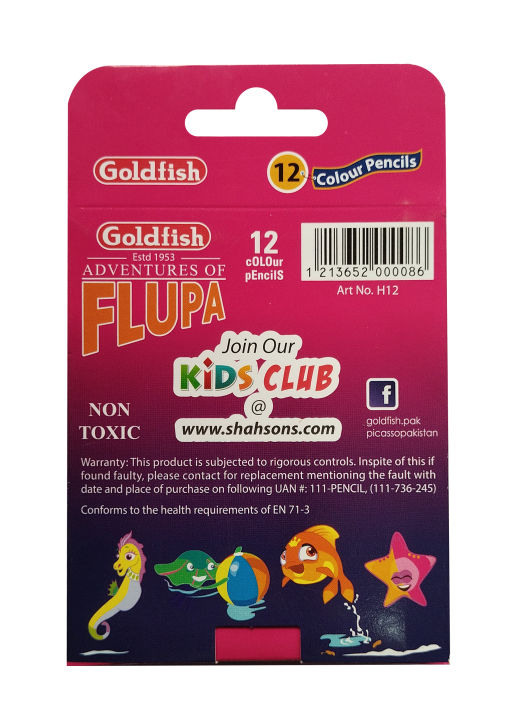 Goldfish%20Flupa%2012%20Colour%20Half%20Size%20Pencil%20Cardboard%20Packet%20(01%20Pack)%20-%20Image%205