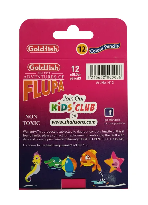 Goldfish%20Flupa%2012%20Colour%20Half%20Size%20Pencil%20Cardboard%20Packet%20(01%20Pack)%20-%20Image%205