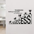 WallsArt TEAMWORK SUCCESS Vinyl Quotes Wall Sticker for Office, Motivational Quote Decal for Workspaces. 