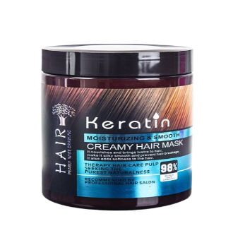 Keratin Moisturizing & Smooth Ultimate Blue Creamy Hair Mask Treatment For Healthy Looks Hair 500Ml ( 100% Original )
