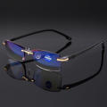 -cut Bifocal Progressive Anti-blue Eyewear Ultralight Reading Glasses G. 