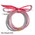 【Hengli jewelry story】JUST FEEL ALL WEATHER Glitter Jelly Bracelets Filled Silicone Plastic Round Women Friendship Bracelet 5Pcs Set. 