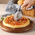 Stainless Steel Pizza Wheel Cutter & Pizza Lifter, Stainless Steel Pizza Spatula, Mini Pizza Cutter, Pizza Shovel Rolling Cut Pizza Cutter Wheel with Pizza LIfter. 