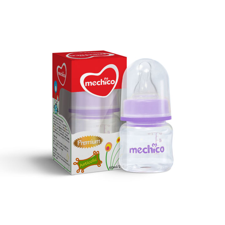 pack of 2 zero feeder New Born Baby'S Glass High plastic 60ml/2oz Imported High Quality With Silicon Cover 1Pc rAFIAS COLLECTION