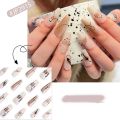 New Long Ballerina False Nails Aurora French Nail Tips Full Cover Simple Lines Fake Nails DIY. 