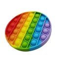 POP Bubble Squeeze Sensory Fidget Toy Pop It Figit Toy Fidget Toys Special Needs Stress Reliever, Push Bubble Gadgets - Rainbow Circle. 